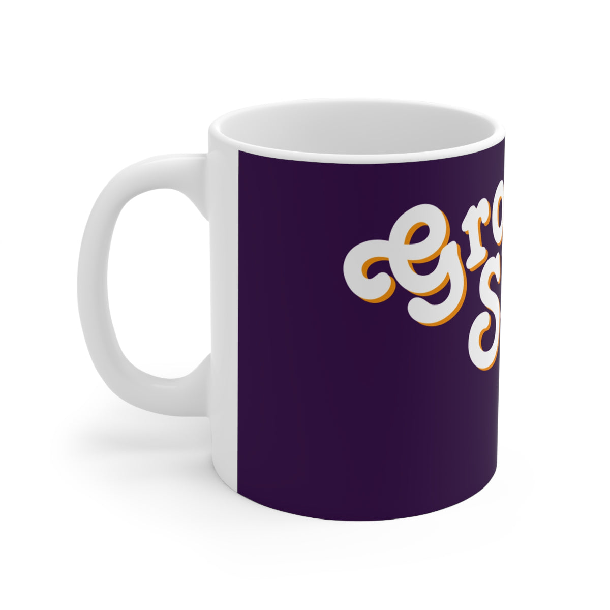 Groovy Shirt Club 11oz mug, purple