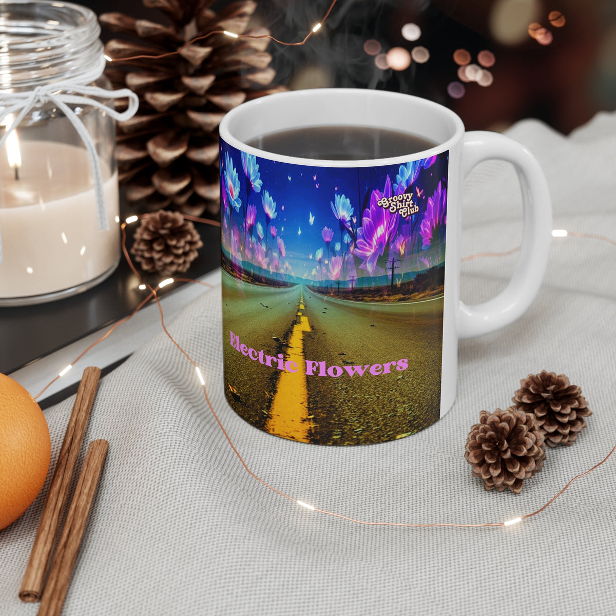 Electric Flowers 11oz mug